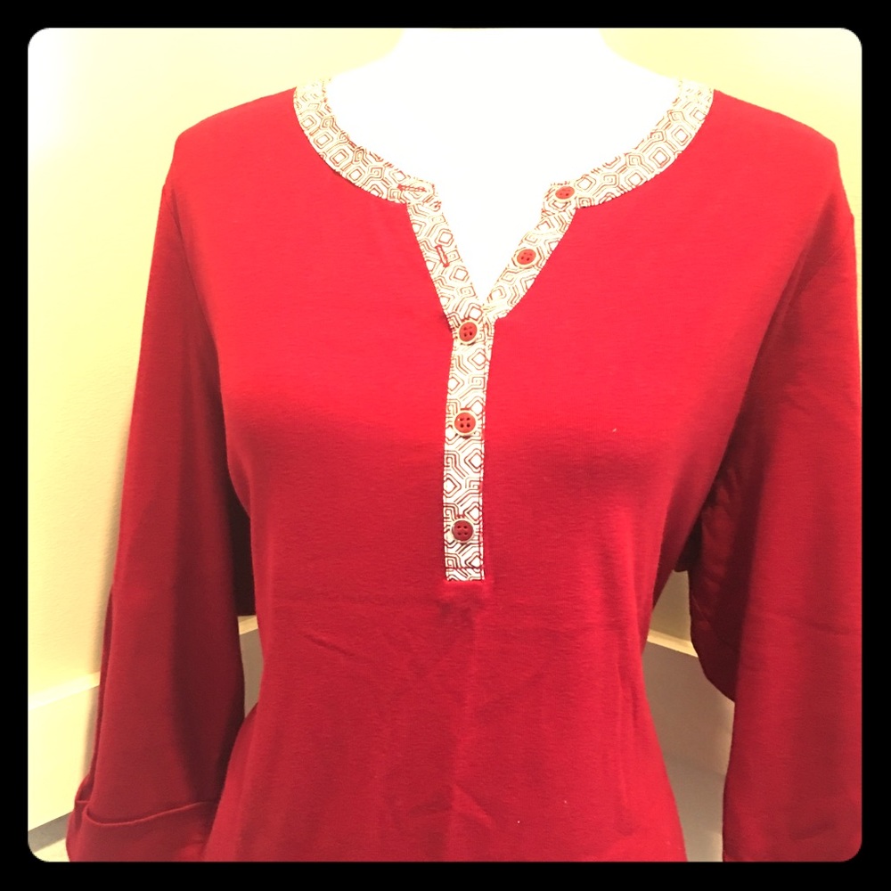 Karen Scott Women’s Plus Top Size 2X Red